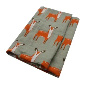 Couverture emmaillotage bébé Daim coton biologique nouveau-né bavoir foulard fichu jusqu'à 36 mois 4 saisons 60 x 60 cm