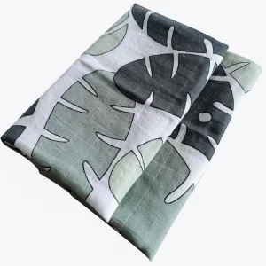 Couverture emmaillotage bébé Palme coton biologique nouveau-né bavoir foulard fichu jusqu'à 36 mois 4 saisons 60 x 60 cm