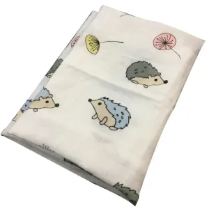 Couverture emmaillotage bébé Hérisson coton biologique nouveau-né bavoir foulard fichu jusqu'à 36 mois 4 saisons 60 x 60 cm