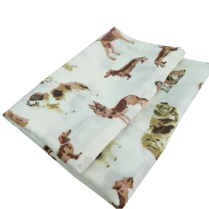 Couverture emmaillotage bébé Chiens 1 coton biologique nouveau-né bavoir foulard fichu jusqu'à 36 mois 4 saisons 60 x 60 cm
