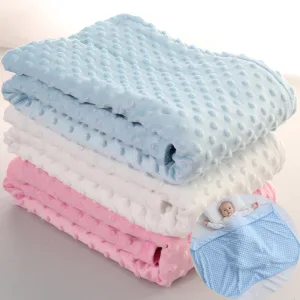Couverture bebe double couche chaude coton 75 X 102 cm