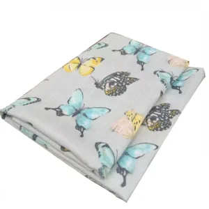 Couverture emmaillotage bébé Papillon coton biologique nouveau-né bavoir foulard fichu jusqu'à 36 mois 4 saisons 60 x 60 cm