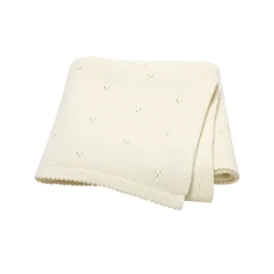 Couverture douce bébé blanc 90 x 70 cm en coton doux sain respirant pour lit bebe et poussette